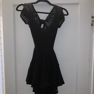 Black lace romper